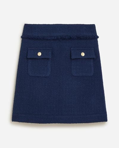 J.Crew Patch-Pocket Mini Skirt - Blue