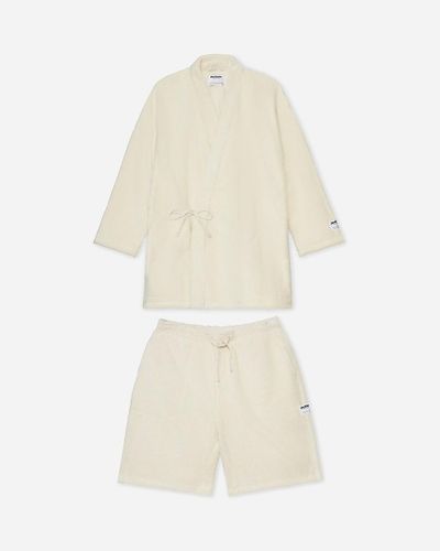 J.Crew Druthers Organic Cotton Extra-Heavyweight Kimono Robes Set - White