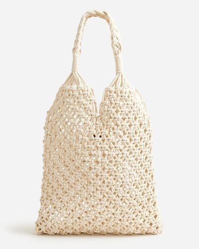 J.Crew Cadiz Hand-Knotted Rope Tote - Natural