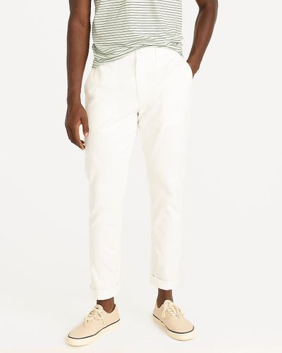 J.Crew 1040 Athletic Tapered-Fit Stretch Chino Pant - White