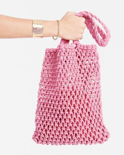 J.Crew Cadiz Hand-Knotted Rope Tote - Pink