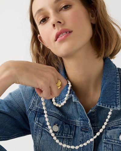 J.Crew Long Freshwater And Necklace - Blue