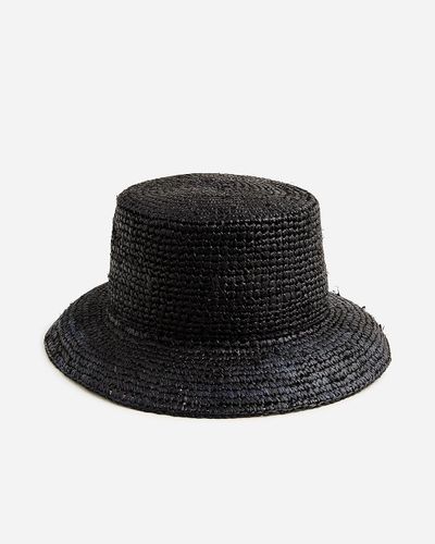 J.Crew Raffia Bucket Hat - Black