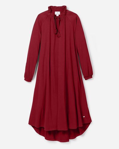 J.Crew Petite Plume Luxe Pima Cotton Garbo Nightgown - Red
