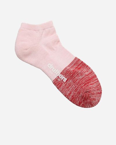 J.Crew Druthers Organic Cotton Everyday Blocked Ankle Socks - Pink
