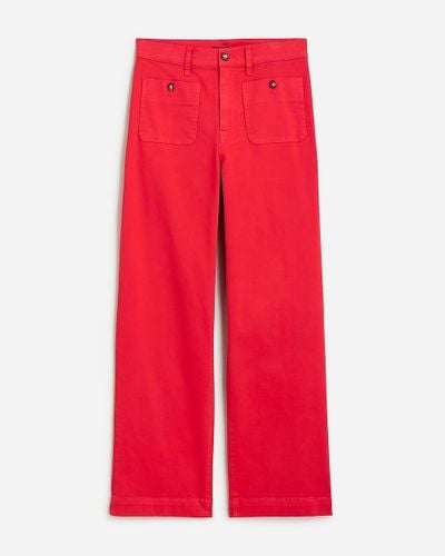 J.Crew Sailor Slim Wide-Leg Chino Pant - Red