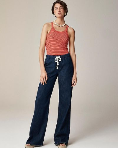 J.Crew Pull-On Drapey Puddle Jean - Blue