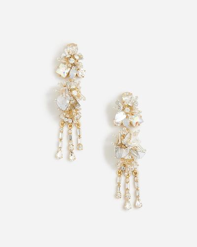 J.Crew And Sequin Drop Earrings - White