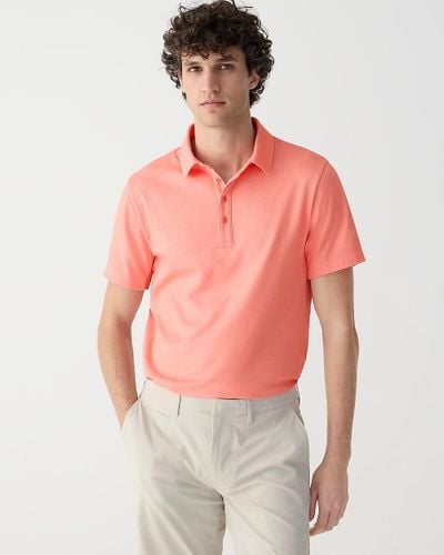 J.Crew Tall Performance Polo Shirt With Coolmax - Red