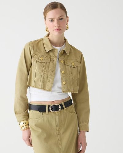 J.Crew Limited-Edition Cropped Classic Denim Jacket - Green