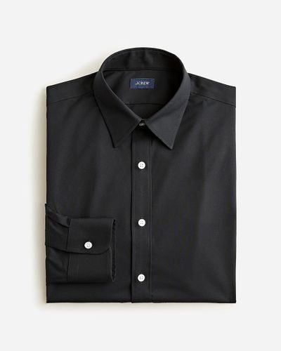 J.Crew Slim Bowery Wrinkle-Free Dress Shirt With Point Collar - Black