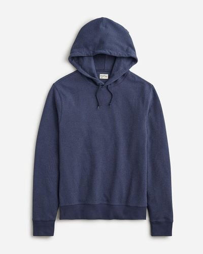 J.Crew Textured Sweater-Tee Hoodie - Blue