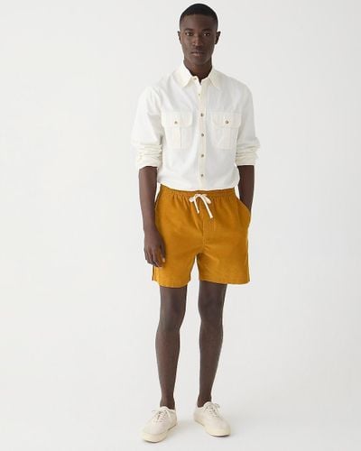 J.Crew 6" Corduroy Dock Short With Piping - White