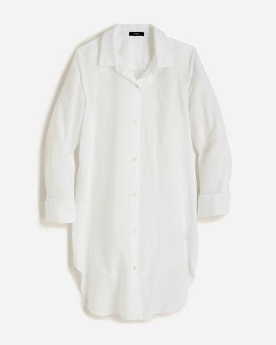 J.Crew Linen-cotton Beach Shirt In Stripe - White