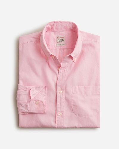 J.Crew Tall Secret Wash Cotton Poplin Shirt - Pink