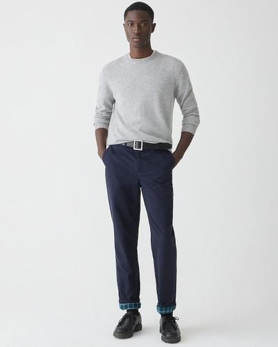 J.Crew Straight-Fit Flannel-Lined Cabin Pant - Blue