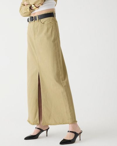 J.Crew Classic Denim Maxi Skirt - Natural