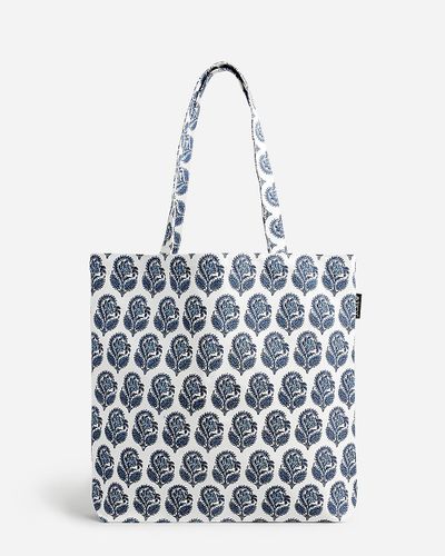 J.Crew Printed Reusable Everyday Tote - Blue