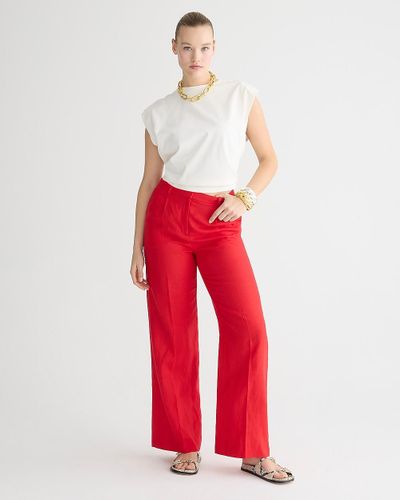 J.Crew Wide-Leg Essential Pant - Red