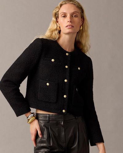 J.Crew Collection Cropped Lady Jacket - Black