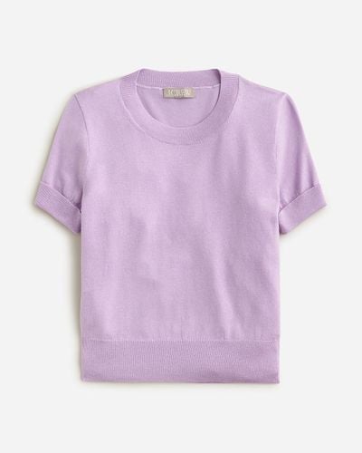 J.Crew Shrunken Tencel Lyocell-Blend T-Shirt - Purple