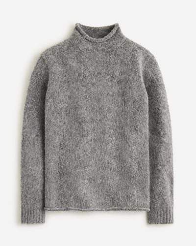 J.Crew Brushed Wool Rollneck Sweater - Gray