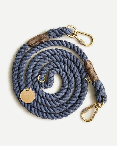 J.Crew Found My Animal Nantucket Adjustible Upcycled Rope Leash - Blue