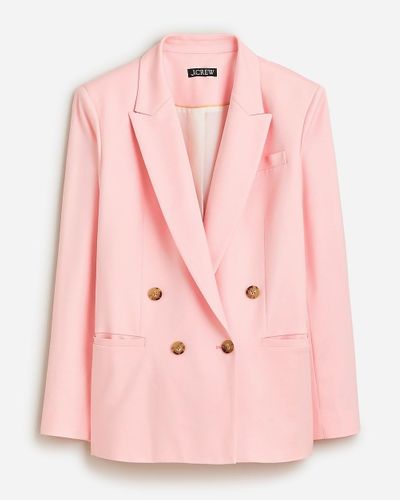 J.Crew Relaxed Double-Breasted Blazer - Pink