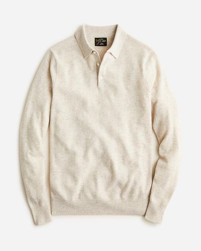 J.Crew Cashmere Collared Sweater-Polo - Natural