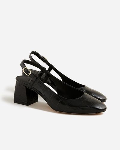 J.Crew Layne Slingback Heels - Black