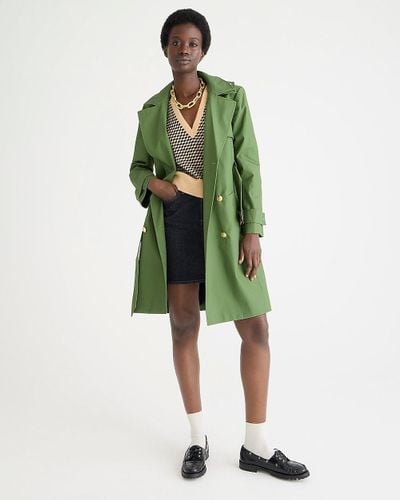J.Crew New Icon Trench - Green