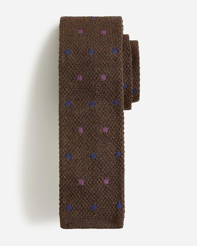 J.Crew Italian Silk Knit Tie - Brown