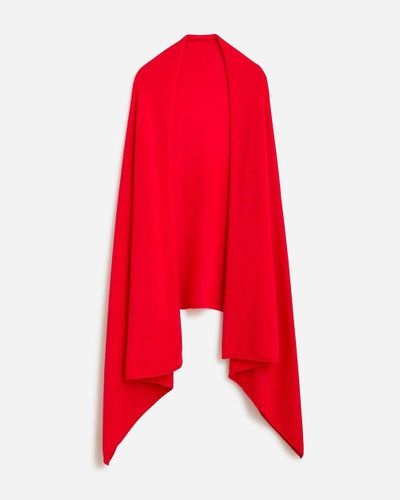 J.Crew Oversized Cashmere Wrap - Red