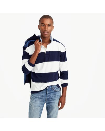 J.Crew Rugby Shirt In Blue-and-white Stripe