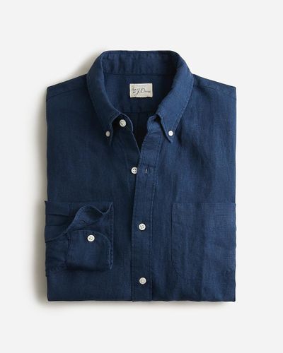 J.Crew Slim Baird Mcnutt Irish Linen Shirt - Blue