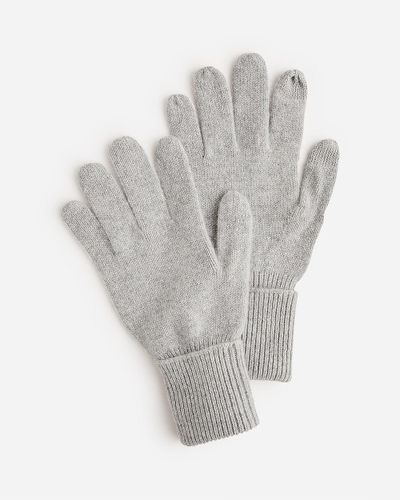 J.Crew Cashmere Tech-Touch Gloves - Gray