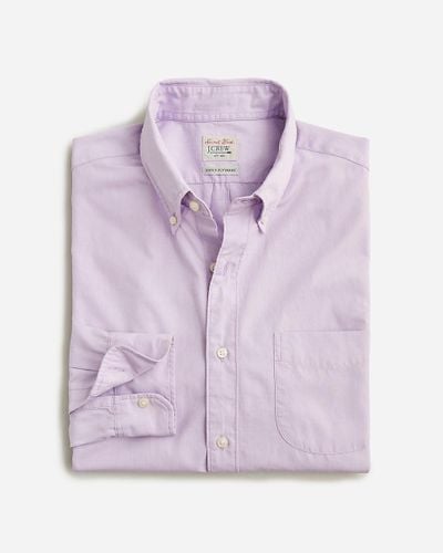 J.Crew Slim Secret Wash Cotton Poplin Shirt - Purple