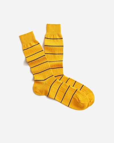J.Crew Ribbed Dress Sock - Yellow