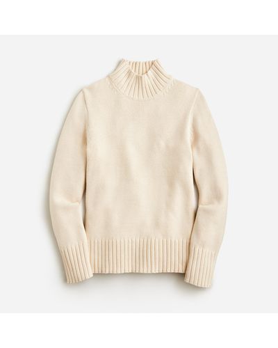 J.Crew Cotton Turtleneck Sweater - Natural