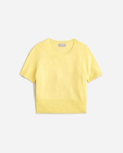 J.Crew Cashmere Shrunken T-Shirt - Yellow