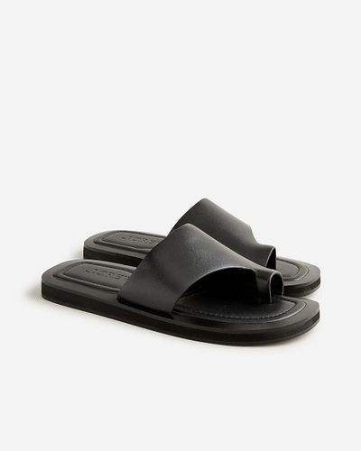J.Crew Toe-Ring Slide Sandals - Black