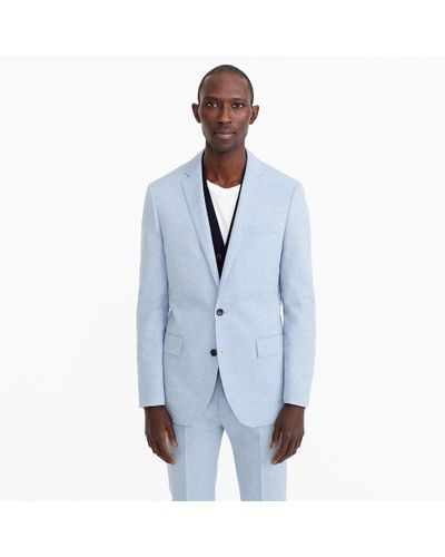 J.Crew Ludlow Slim-fit Suit Jacket In Light Blue American Wool Blend