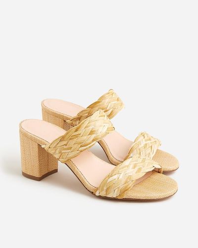 J.Crew Lucie Woven Braided-Strap Sandals - Natural
