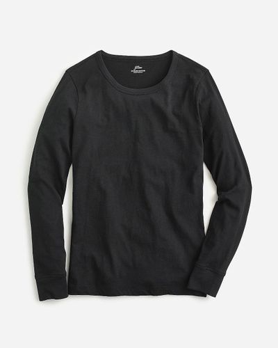 J.Crew Vintage Cotton Crewneck Long-sleeve T-shirt - Black