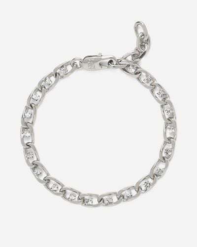 J.Crew Lady Crystal Chain Bracelet - White