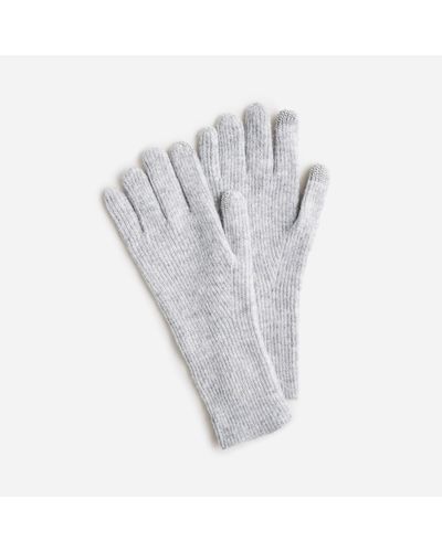 J.Crew Ribbed Tech-Touch Gloves - Gray