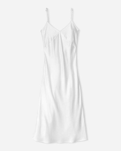 J.Crew Petite Plume Silk Cosette Nightdress - White