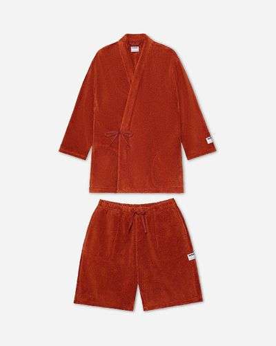 J.Crew Druthers Organic Cotton Extra-Heavyweight Kimono Robes Set - Red