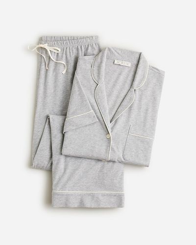 J.Crew Short-Sleeve Pajama Pant Set - Gray