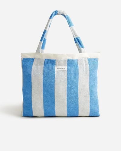 J.Crew Sunnylife Beach Towel Two-In-One Tote Bag - Blue